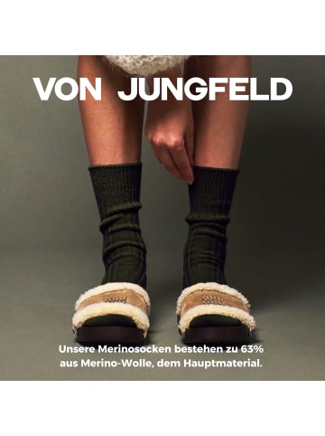 von Jungfeld Socken Merino in Dark Green