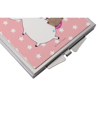 Mr. & Mrs. Panda Taschenspiegel Einhorn Koffer ohne Spruch in Rot Pastell
