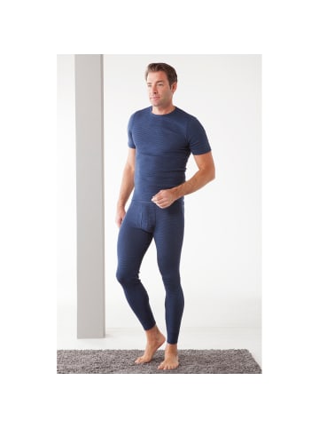 Ammann Baumwolle, Feinripp Unterhose, lang in marine