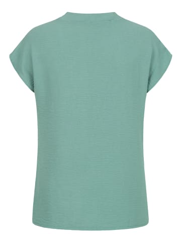 Cloud5ive Cloud5ive Musselin Bluse mit V-Ausschnitt in green