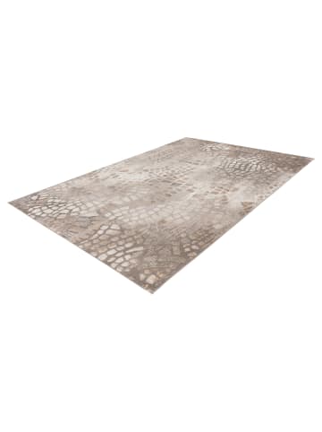 Vivorum Wohnzimmer Teppich – Kurzflorteppich Catcher 225 in silber - beige
