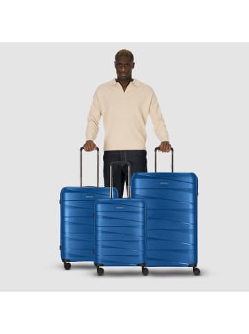 Redolz Essentials 10 3-SET 4 Rollen Kofferset 3-teilig in blue-metallic 2