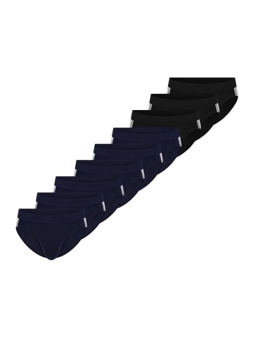 Schiesser Rio Slip / Unterhose 95/5 Stretch - Cotton in Blau / schwarz