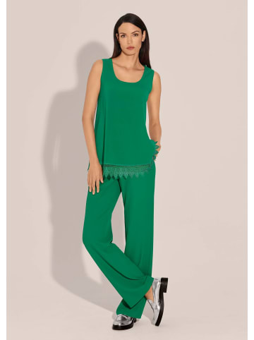 MADELEINE Weite Stretch-Hose mit Bügelfalten in apfelgrün