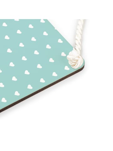 Mr. & Mrs. Panda Schild Fuchs Ballerina ohne Spruch in Türkis Pastell