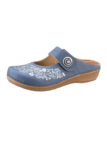 Franken-Schuhe Clogs in jeansblau