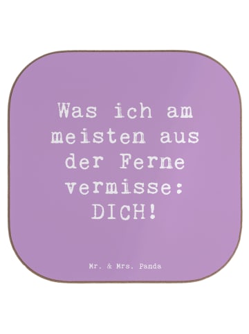 Mr. & Mrs. Panda Holzuntersetzer Spruch Heimweh Dich mit Spruch in Lavendeltraum