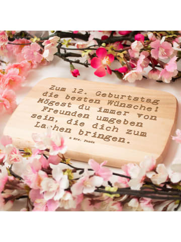 Mr. & Mrs. Panda Holzbrett Spruch 12. Geburtstag Wünsche mit Spruch in Transparent