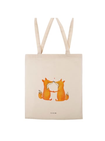 Mr. & Mrs. Panda tote bag Füchse Liebe ohne Spruch in Creme