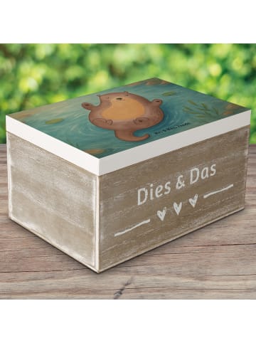 Mr. & Mrs. Panda Erinnerungsbox Otter Umarmen Design ohne Spruch in Weiß
