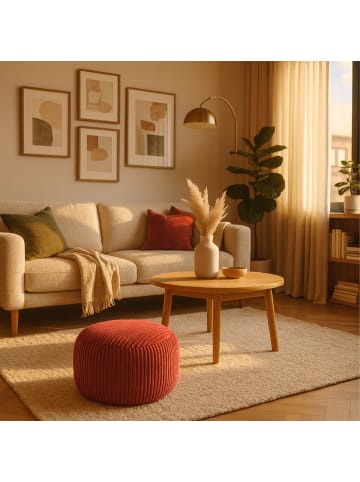 relaxdays Pouf in Rost - (H)25 x Ø 35 cm