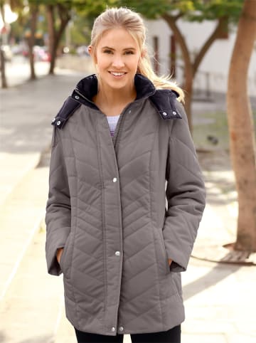 Sieh an! Steppjacke in taupe-schwarz
