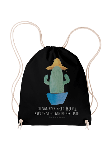 Mr. & Mrs. Panda Gym-Rucksack Kaktus Hut mit Spruch in Schwarz