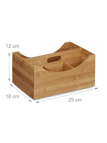 Schreibtischorganizer in Natur - (B)25 x (H)12 x (T)18 cm