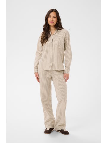 SAINT TROPEZ Casual Hose ElmikoSZ Lockere Passform in Toasted Coconut Ice Stripe