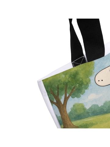 Mr. & Mrs. Panda Tasche Einhorn Radfahrer Design ohne Spruch in Weiß