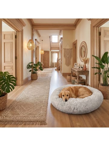 relaxdays Hundebett in Grau - Ø 100 cm