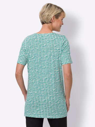 Sieh an! Longshirt in mint-smaragd-bedruckt