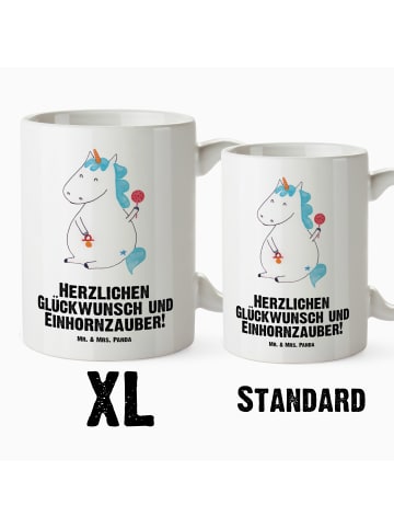 Mr. & Mrs. Panda Pott Einhorn Baby mit Spruch in Weiß