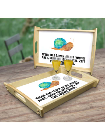 Mr. & Mrs. Panda Bett-Tablett Schnecke Sir mit Spruch in Weiß