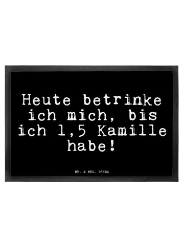Mr. & Mrs. Panda Fussmatte Heute betrinke ich mich,... mit Spruch in Schwarz