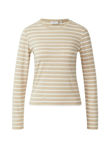 comma Langarmshirt in ecru weiß - 0001