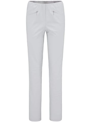 GOLDNER Kurzgröße:  Schlupfhose LOUISA mit Steppnähten in stein