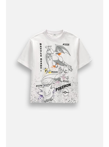 Coccodrillo Baumwoll-t-shirt mit kurzen Ärmeln in weiß