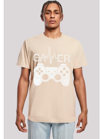 F4NT4STIC T-Shirt Gamer Herzschlag in sand