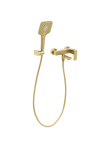 Beliani Wannenarmaturen TARAPOTO in Gold - (W) 19 x (H) 179 x (L) 14 cm