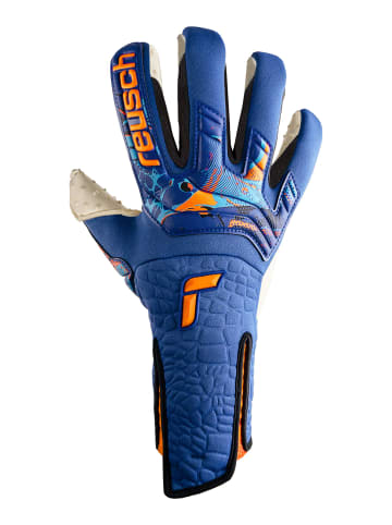 Reusch Torwarthandschuhe Attrakt SpeedBump in 4016 true blue/shocking orange
