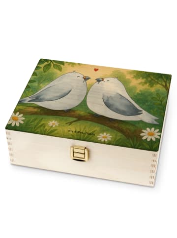 Mr. & Mrs. Panda Teedose Turteltauben Liebe Design ohne Spruch in Weiß