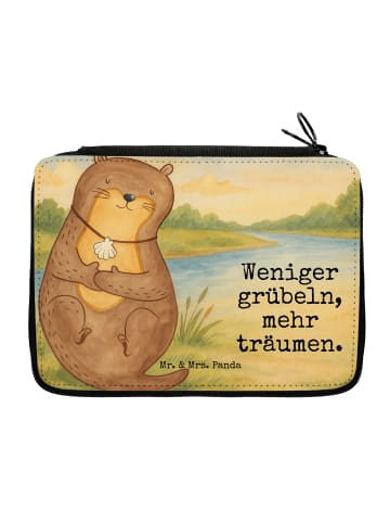 Mr. & Mrs. Panda Federmappe Otter Muschel Design mit Spruch in Weiß