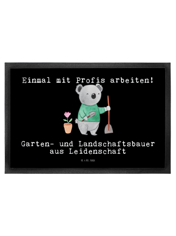 Mr. & Mrs. Panda Fußmatte Garten- und Landschaftsbauer Leidensch... in Schwarz