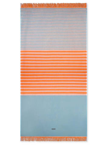 Ross Hamamtuch Stripe in Türkis / orange