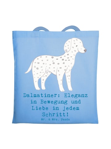 Mr. & Mrs. Panda Shopping Bag Dalmatiner Charme mit Spruch in Sky Blue