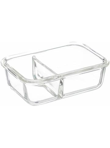 5five Simply Smart Lunchbox aus Glas mit 2 Fächern, 700 ml in Transparent, 18 x 13 x 7 cm