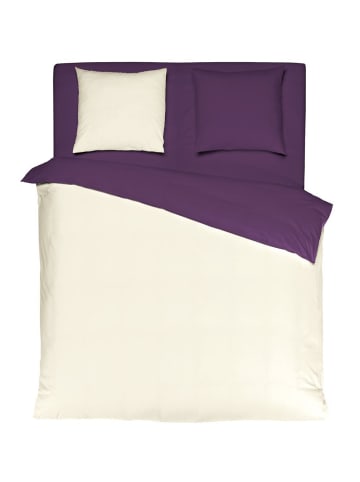 Mistral Home Mistral Perkal Wendebettwäsche in Creme/Lila