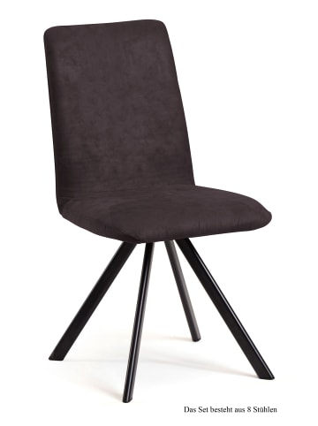 58 aufm Kessel ESSZIMMERSTUHL drehbar (8er-Set) Denny 47x92x60 Schwarz/Espresso