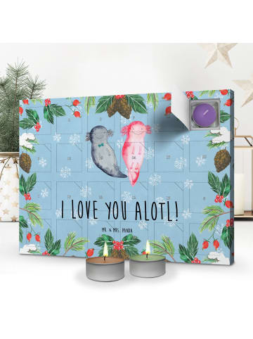 Mr. & Mrs. Panda Duftkerzen Adventskalender Axolotl Liebe mit Sp... in Eisblau