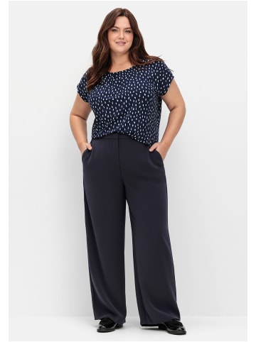 sheego Weite gepflegte Hose in tiefblau