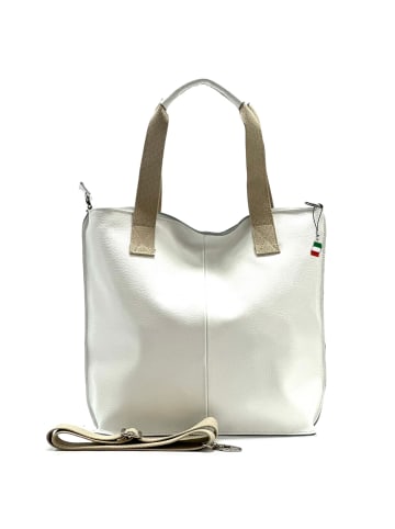 Florence Florence Schultertasche, Shopper Leder weiß ca. 44cm