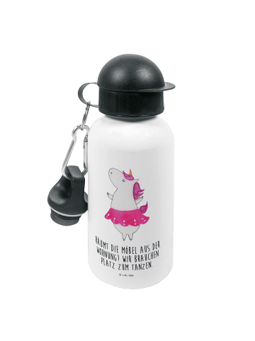 Mr. & Mrs. Panda Kindertrinkflasche Einhorn Ballerina mit Spruch in Weiß