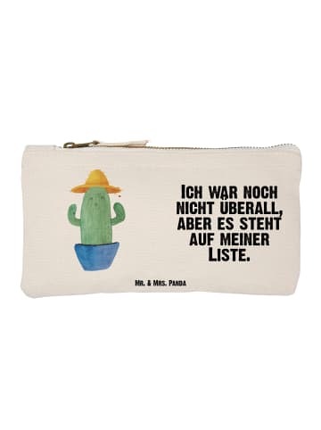 Mr. & Mrs. Panda Schminktasche Kaktus Hut mit Spruch in Weiß