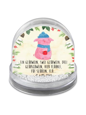 Mr. & Mrs. Panda Weihnachts Schneekugel Schweinchen Glühwein mit... in Naturpapier