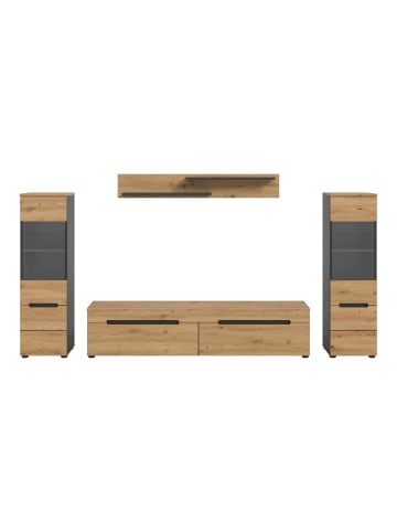 ebuy24 Regalsystem Canu (3-teilig) Eiche 272 x 33 cm