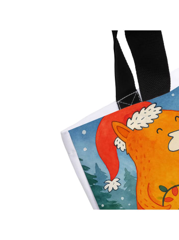 Mr. & Mrs. Panda Badetasche Fuchs Weihnachten Design mit Spruch in Weiß