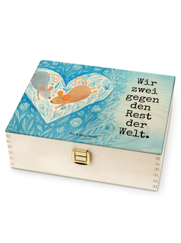 Mr. & Mrs. Panda Teebehälter Mäuse Herz Design mit Spruch in Weiß