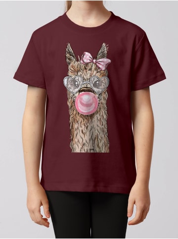 wat? Apparel T-Shirt Alpaka in Weinrot