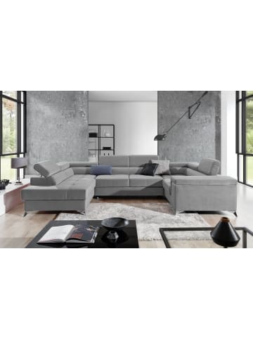 MF Design Tiya Recamiere Links in Hellgrau -  (L) 342 x (B) 342 x (H) 88 cm